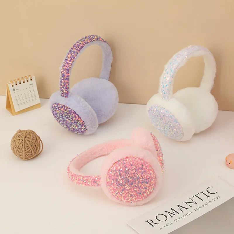 Ear Muff Foldable - Cache-oreilles pour femmes coréen paillettes Dopamine
