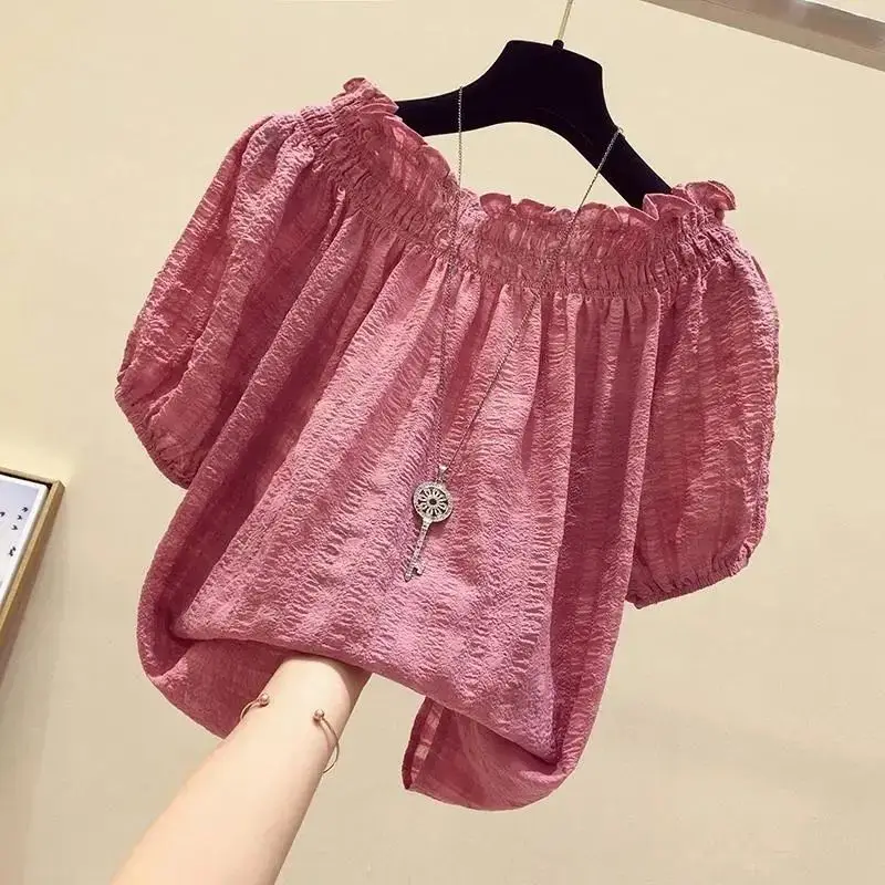 Winter Clothing Line - Chemisier Femme en Chiffon Rose Rouge