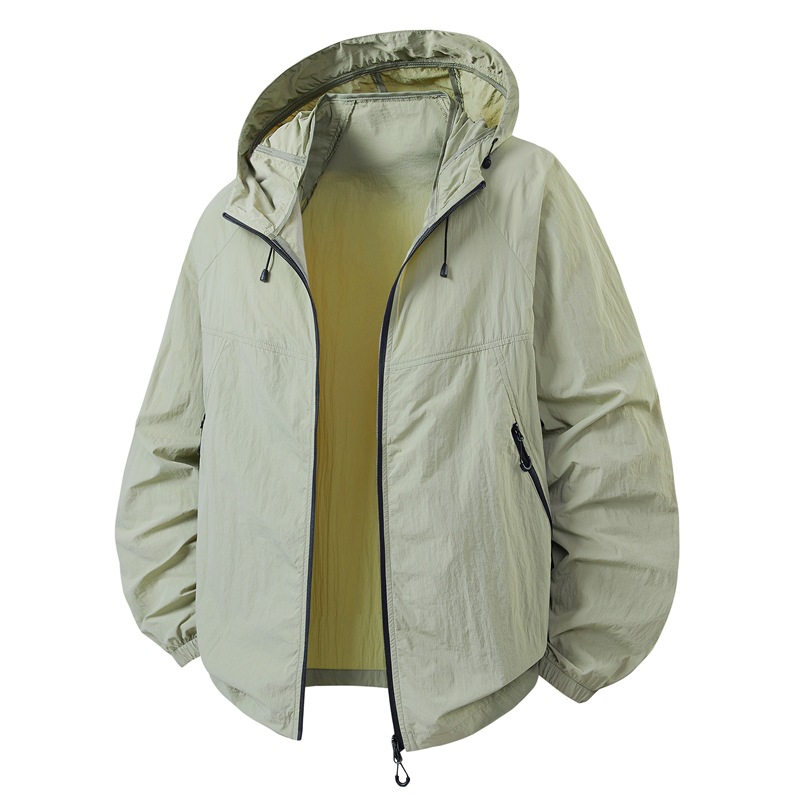 Winter Sun Clothing - Veste coupe-vent à capuche fine pour