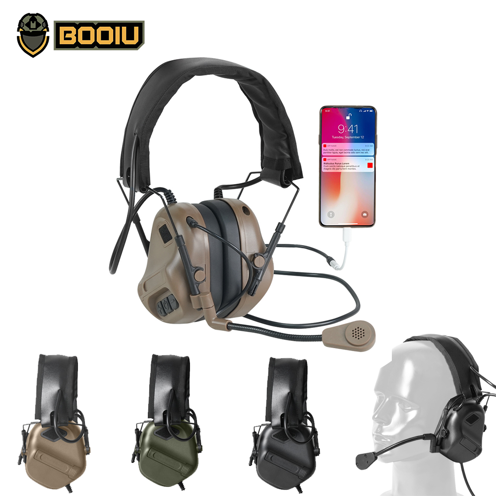 Ear Muff Foldable - BOOIU casque de tir électronique tactique