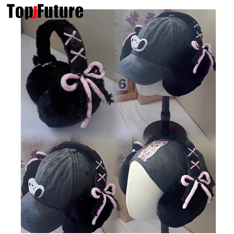 Ear Muff Foldable - Harajuku Y2k mignon doux Lolita arc
