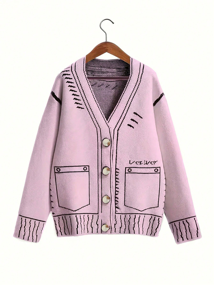 Winter Clothing Line - Cardigan boutonné grande taille pour femme,