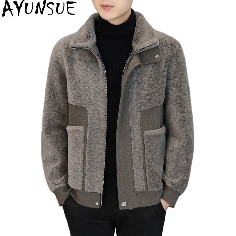 Winter Clothing Men Style - AYUNSUE hiver 100% laine manteaux pour