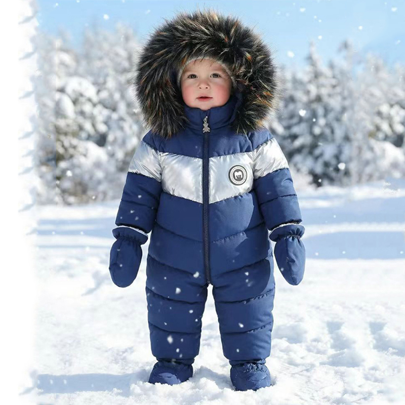 Winter Clothing Newborn - Combinaison d'hiver pour nouveau-né avec gants,