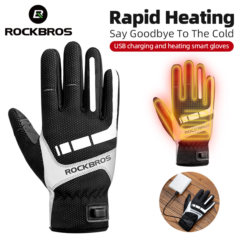 Heated Gloves Electric - ROCKBROS gant d'hiver chauffant gants de