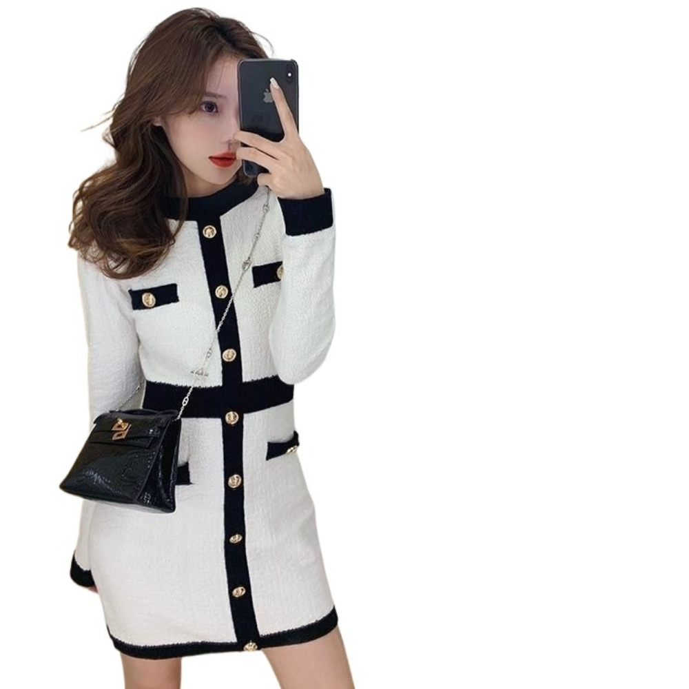 Robe en maille ajustée style H - Winter Clothing In French avis et prix