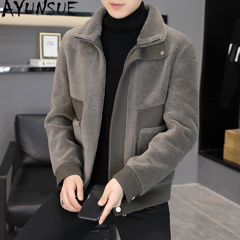 AYUNSUE hiver 100% laine mante - Winter Clothing Men Style avis et prix