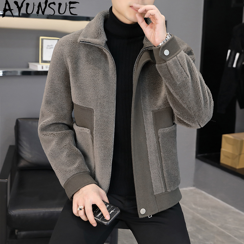AYUNSUE hiver 100% laine mante - Winter Clothing Men Style avis et prix
