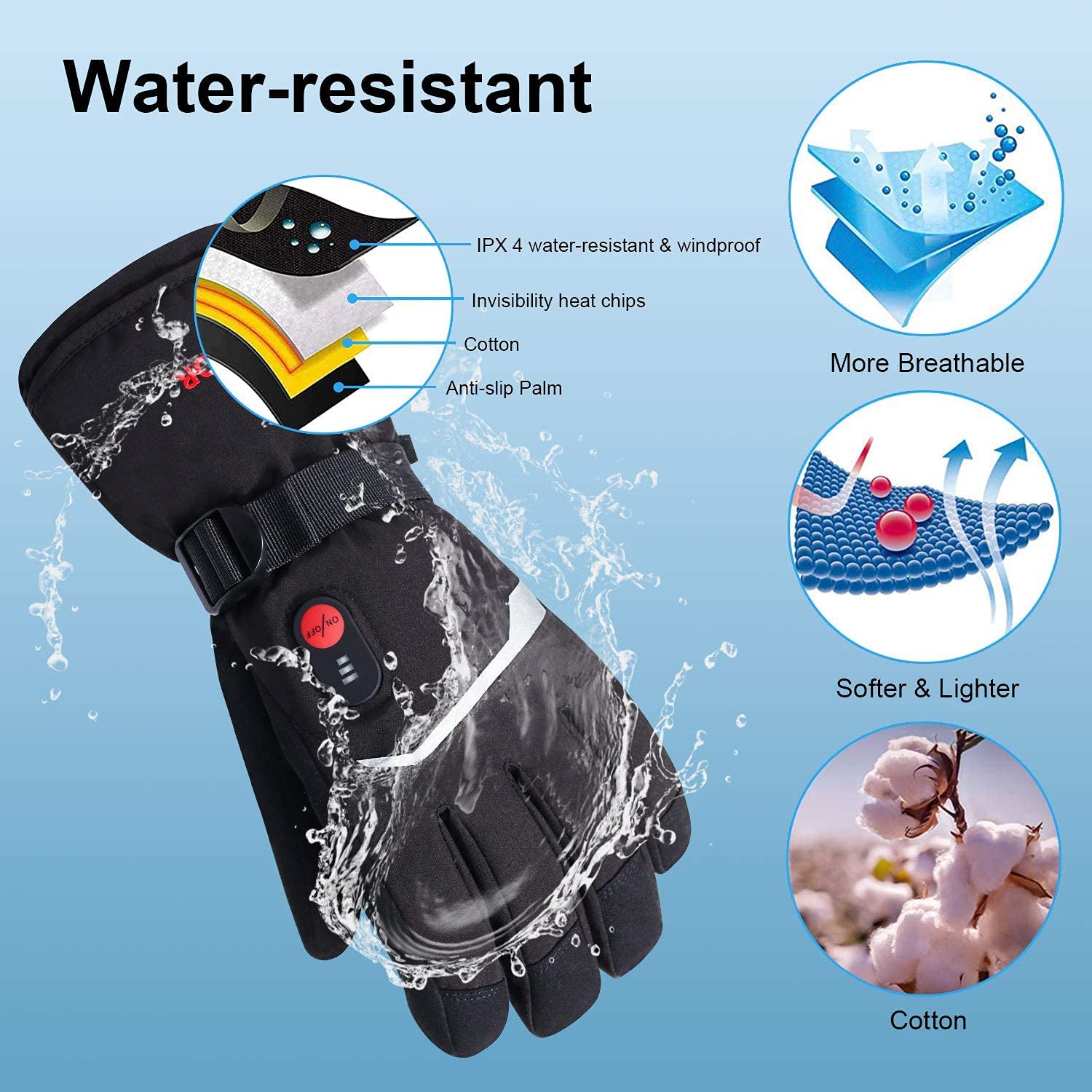 SNOW DEER hiver gants chauffan - Heated Gloves Electric avis et prix